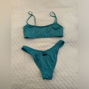 Triangl Mica Bikini in Baby Blue Sparkle